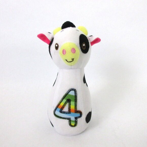 Early Years 6" Plush Bowling Farm Animal Pins Jingle Cotton Baby Toy Cow & Pig - Picture 5 of 8